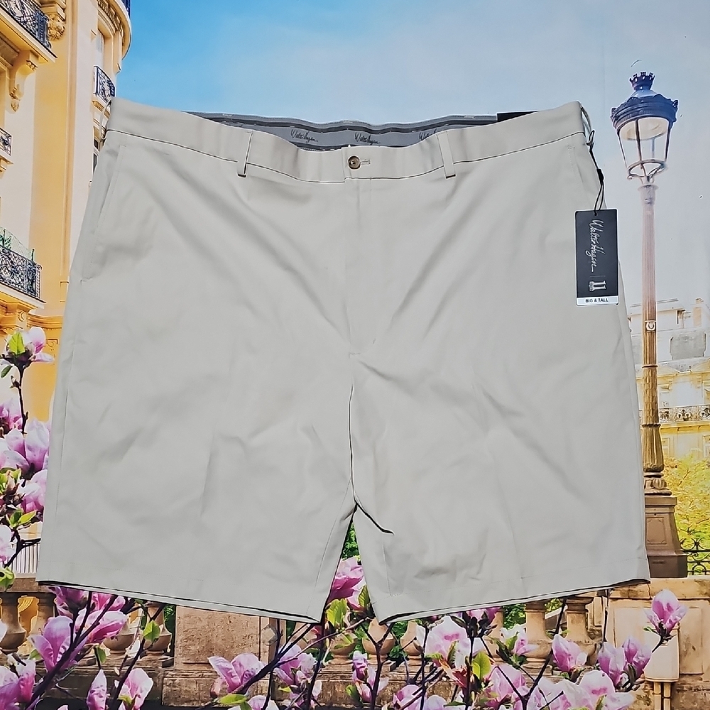 Walter Hagen Light Tan Flat Front Shorts Size 48 New